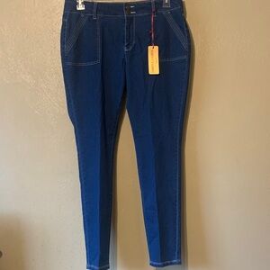 Sabrina Lauren size 14 Elegant Blue Ankle Jeans Pockets NWT